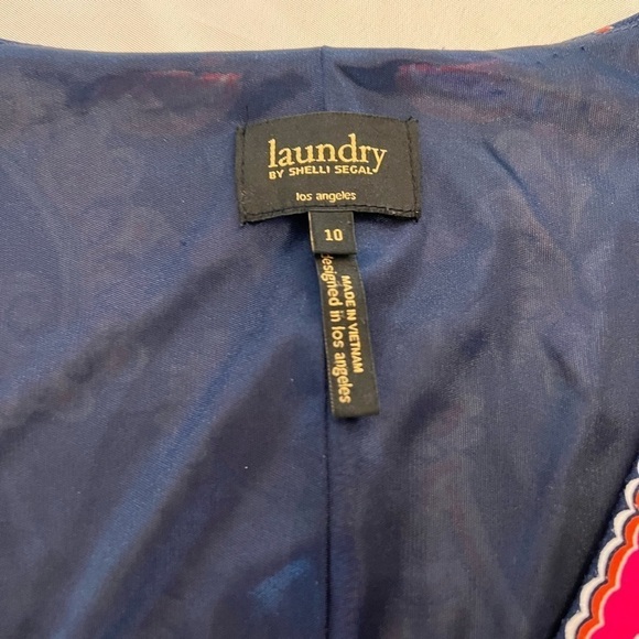 LAUNDRY BY SHELLI SEGAL Women’s Paisley Print Bell Sleeved Dress, Size 10 - Picture 3 of 6